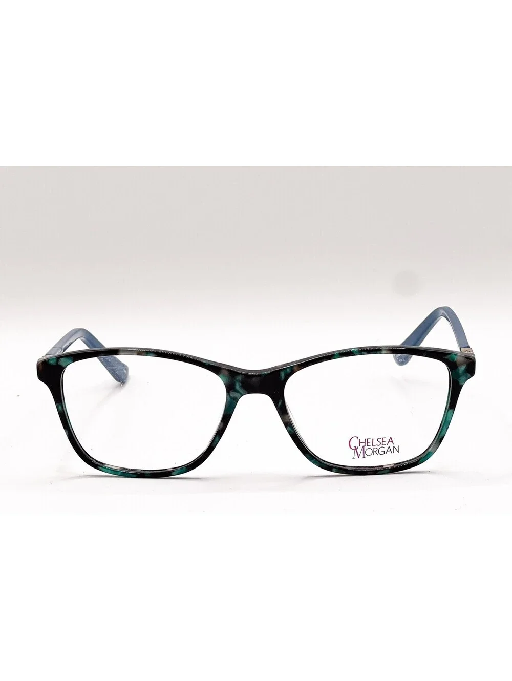 Chelsea Morgan CM 6010 BL Blue Cat Eye Authentic Eyeglass Frames 53-16-135